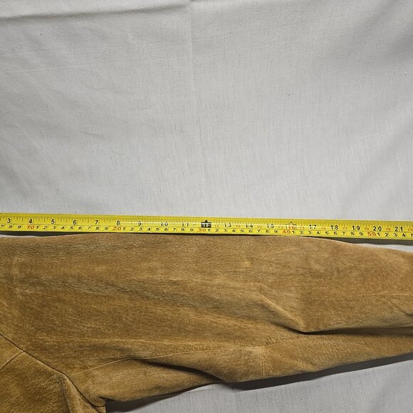Vintage Cherokee Y2k Women’s L Honey Brown Suede Mid Length Leather Jacket SZ L - Picture 7 of 11